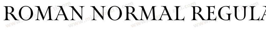 Roman Normal Regular字体转换